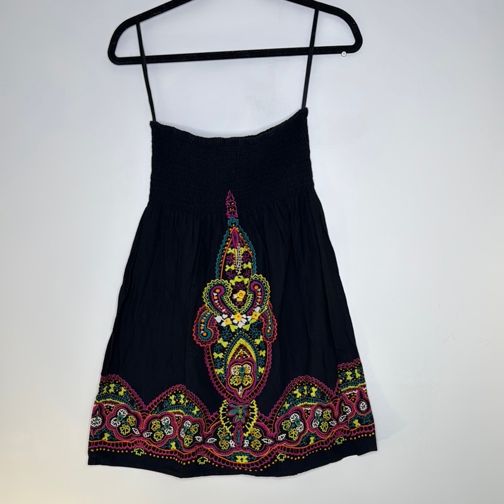 Fire Los Angeles Black and Red Spaghetti Strap Sundress